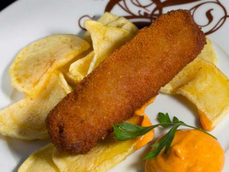 Flamenquín con salsa persa